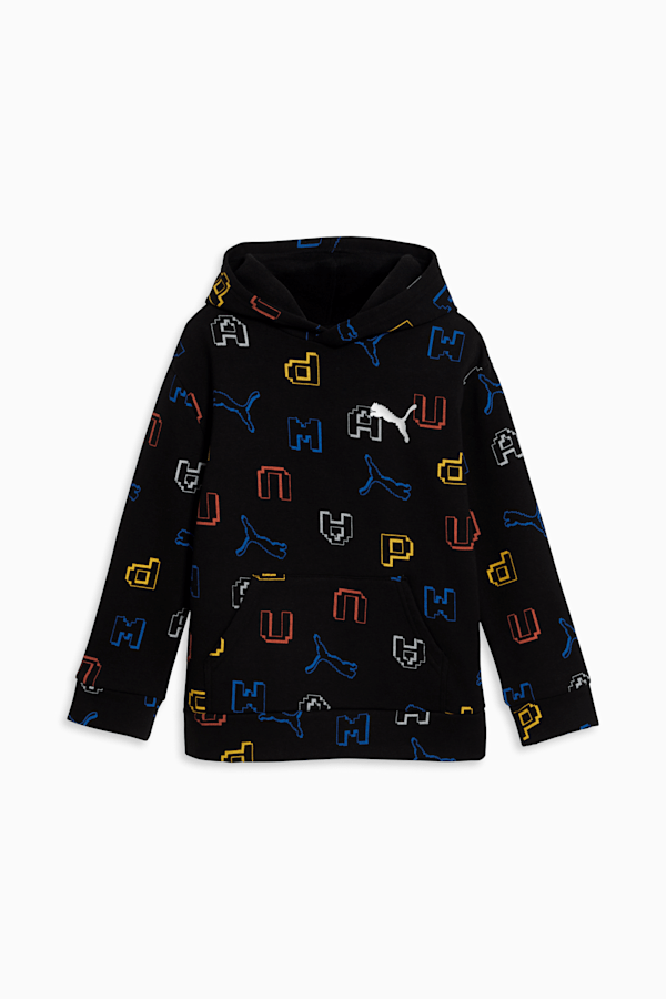 Game On Pack AOP Big Kids' Pullover, PUMA BLACK, extralarge