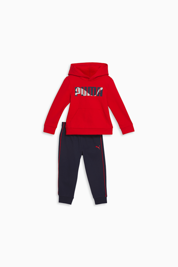Two-Piece Little Kids' Pullover Hoodie Set, FOR ALL TIME RED, extralarge