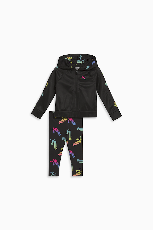 Two-Piece Toddlers' Zip Up Hoodie Set, PUMA BLACK, extralarge