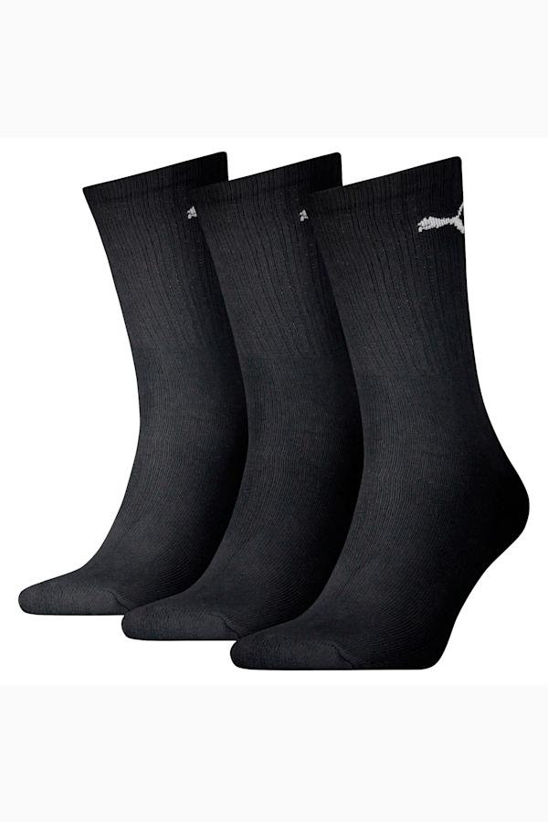 PUMA Unisex Crew Socks 3 Pack, black, extralarge