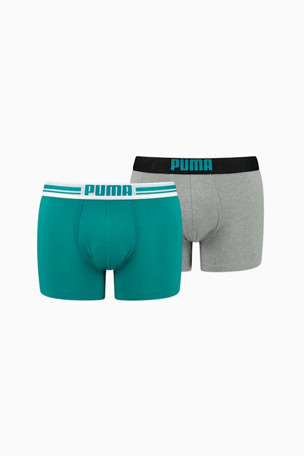 PUMA Placed Logo Men's Boxers 2 Pack, real teal, extralarge