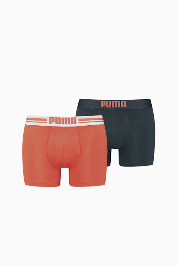 PUMA Placed Logo Men's Boxers 2 Pack, orange, extralarge-GBR
