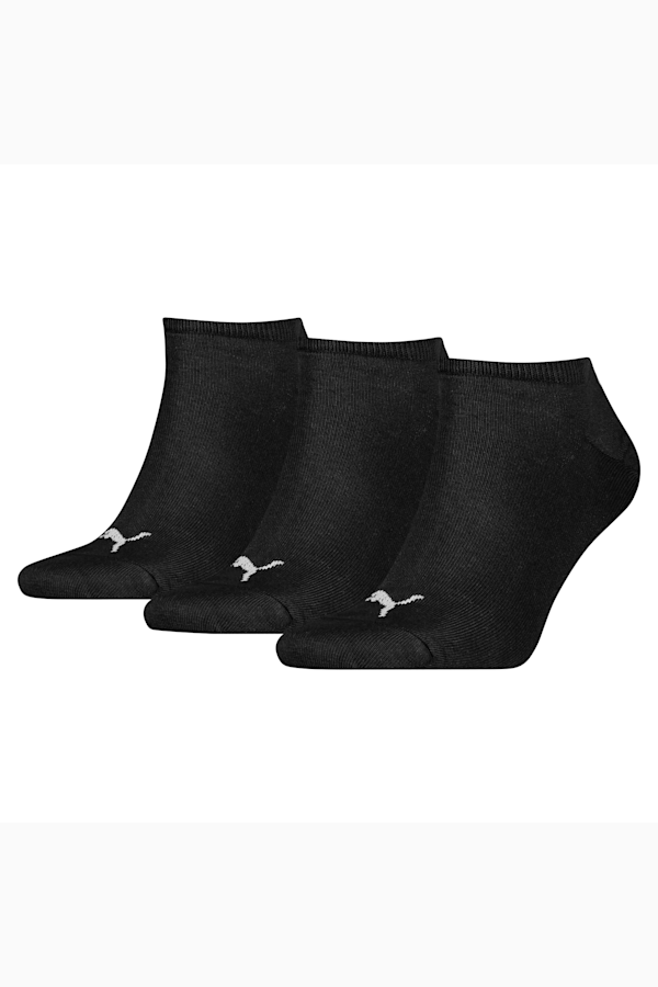 PUMA Unisex Plain Sneaker Trainer Socks 3 Pack, black, extralarge