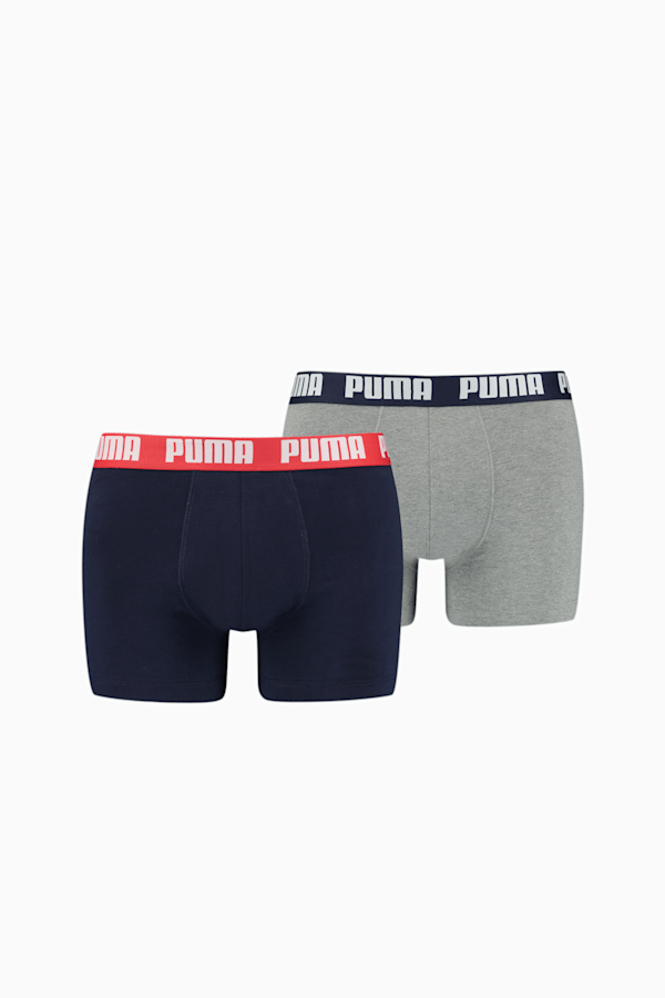 PUMA Basic Men's Boxers 2 Pack, blue / grey melange, extralarge