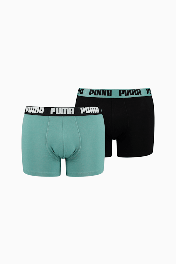 PUMA Basic Men's Boxers 2 Pack, green / black, extralarge-GBR