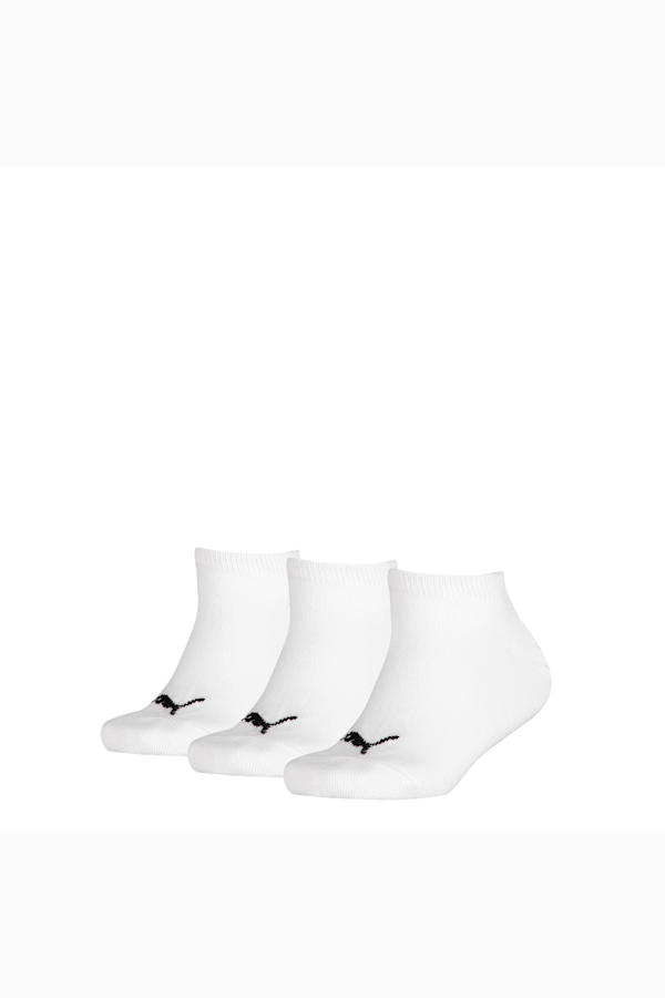 PUMA Kids' Invisible Socks 3 Pack, white, extralarge