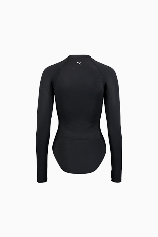 PUMA Swim Women's Long Sleeve Surf Suit, black, extralarge