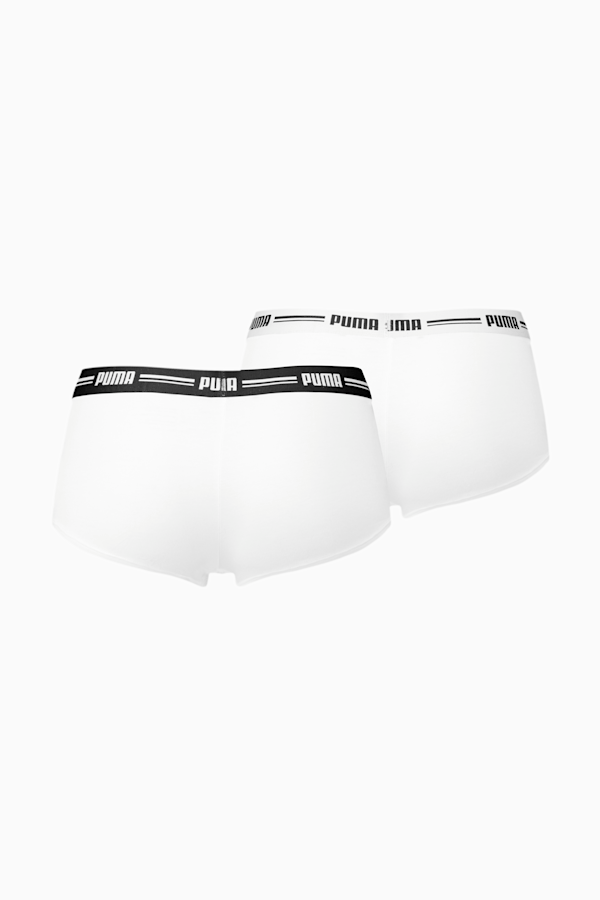 PUMA Women's Mini Short 2 Pack, white / white, extralarge