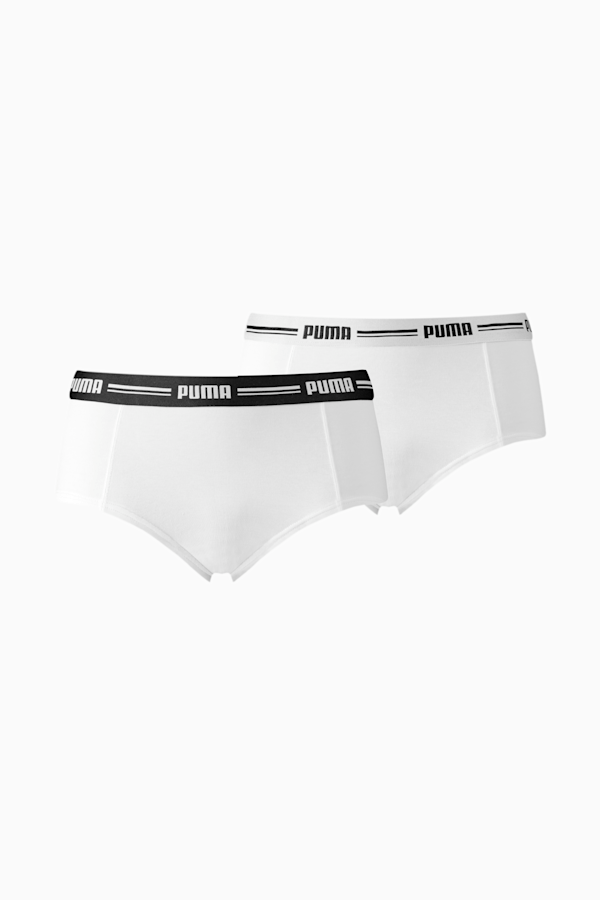 PUMA Women's Mini Short 2 Pack, white / white, extralarge