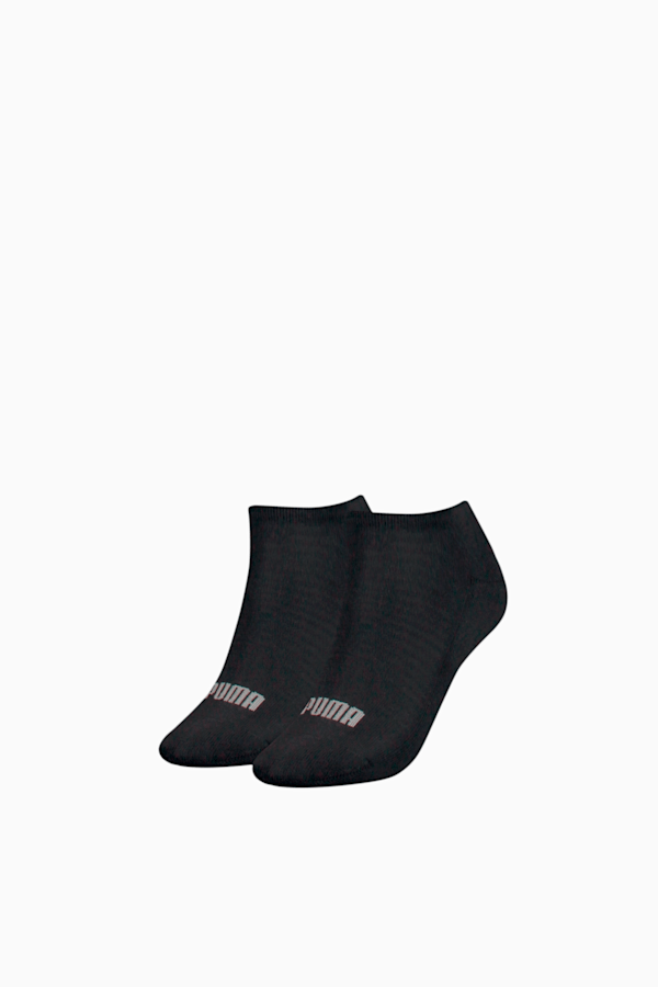 PUMA Women's Sneaker Trainer Socks 2 Pack, black, extralarge