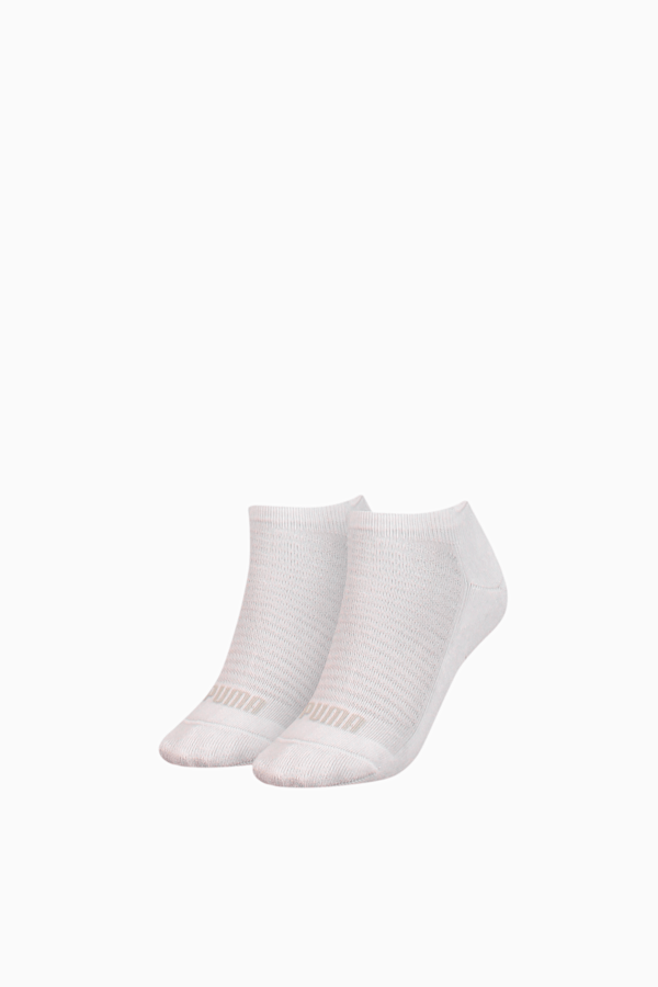 PUMA Women's Sneaker Trainer Socks 2 Pack, white, extralarge