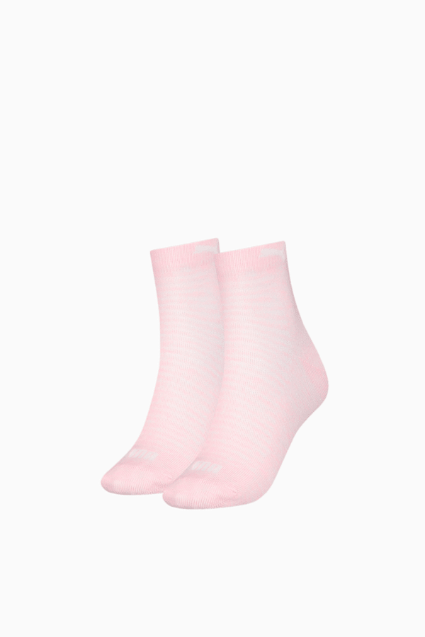PUMA Women's Quarter Socks 2 Pack, light pink, extralarge-GBR