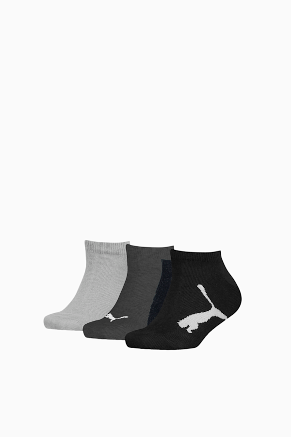 PUMA Kids' BWT Sneaker - Trainer Socks 3 Pack, black, extralarge