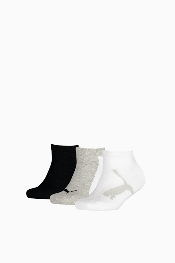 PUMA Kids' BWT Sneaker - Trainer Socks 3 Pack, white / grey / black, extralarge