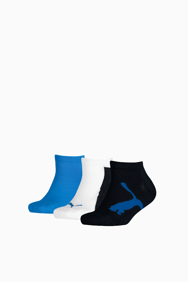 PUMA Kids' BWT Sneaker - Trainer Socks 3 Pack, navy / white / strong blue, extralarge