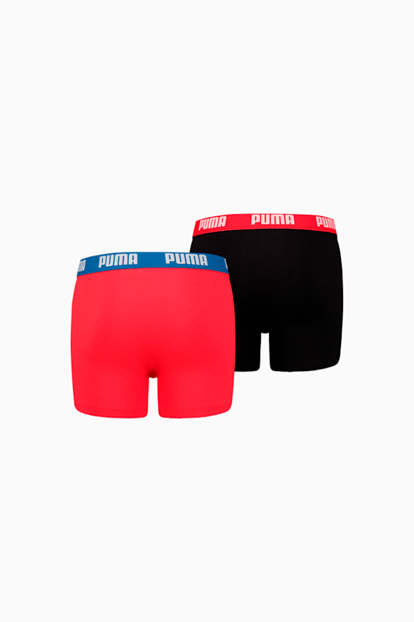 PUMA Boys' Basic Boxer 2 Pack, red / black, extralarge