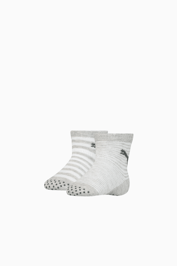 PUMA Baby ABS Anti-Slip Socks 2 Pack, grey melange, extralarge-GBR