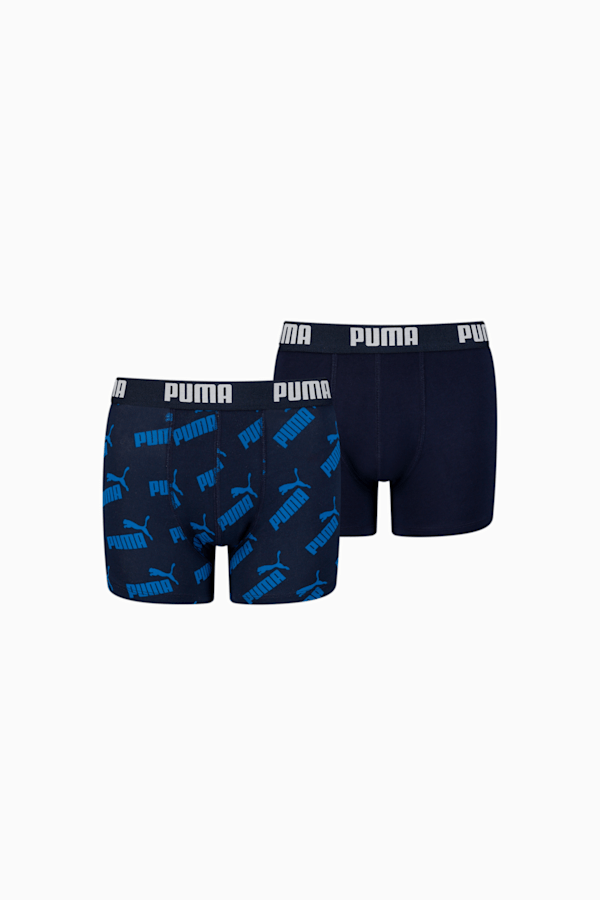 PUMA Boys' AOP Boxer 2 Pack, blue, extralarge