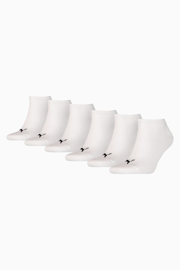 PUMA Unisex Sneaker Socks 6 pack, white, extralarge