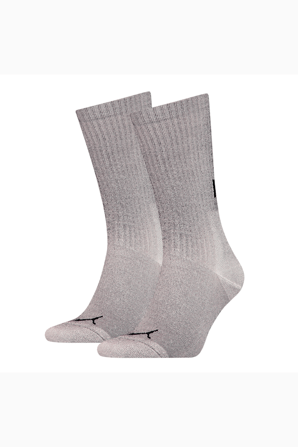 Men's Comfort Crew Socks 2 Pack, grey combo, extralarge-GBR