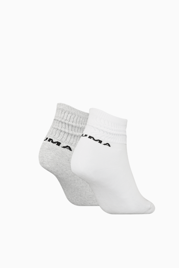 PUMA Women's Slouch Crew Socks 2 pack, white combo, extralarge-GBR