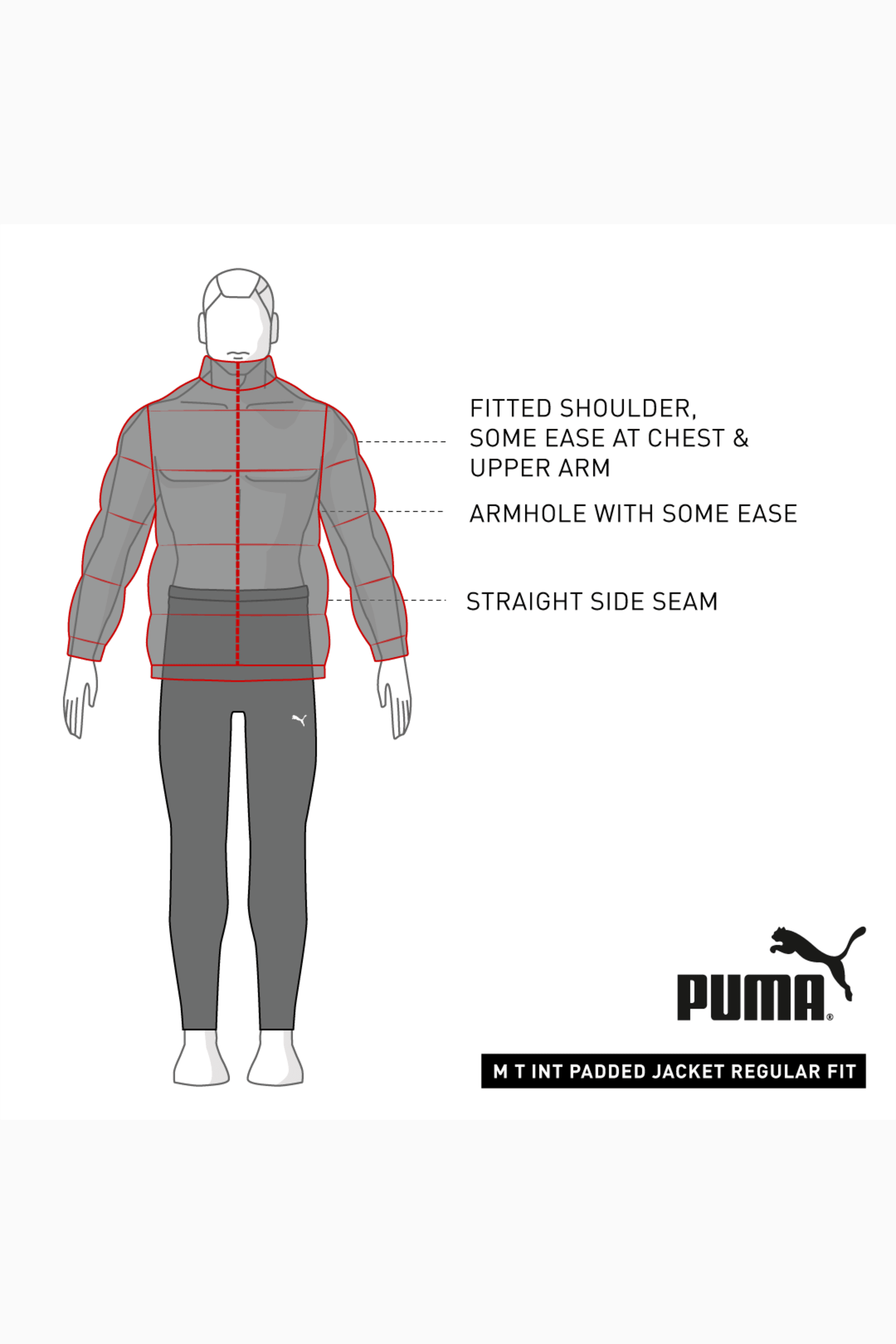 Puma jacket sale size chart india